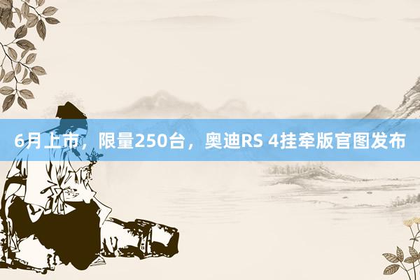 6月上市，限量250台，奥迪RS 4挂牵版官图发布